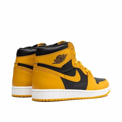 کتانی نایک ایر جردن1 زرد مشکی پولن مسترکوالیتی Nike Air Jordan 1 High OG "Pollen" sneakers