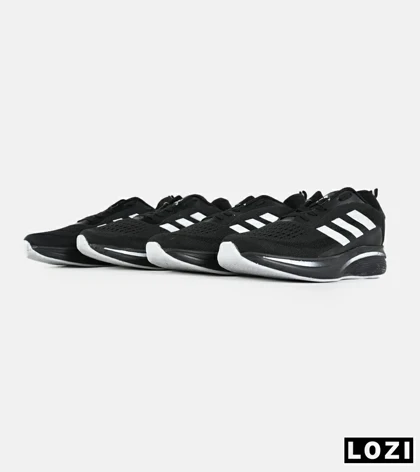 کفش کتانی مردانه و زنانه مشکی سفید ADIDAS BONCE مدل 7467