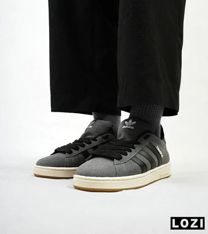 کفش کتانی مردانه طوسی مشکی ADIDAS Campus