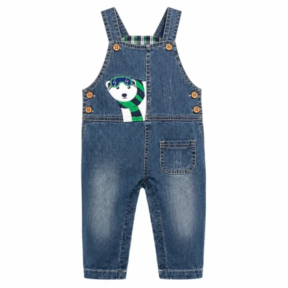 سرهمی جین دخترانه Denim Overalls