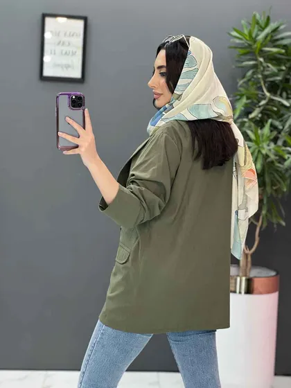 مانتو کتی چهاردکمه یقه آرشال