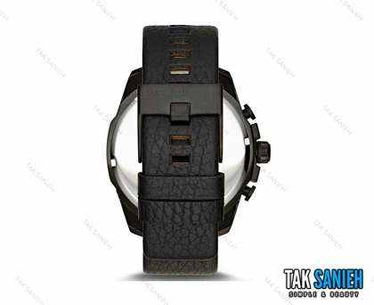 ساعت دیزل شاخدار مردانه بند چرمی مشکی Diesel-2689-G