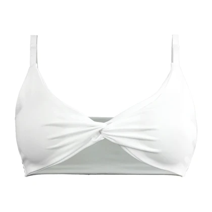 نیم‌تنه جلو گره‌ای ورزشی زنانه جیم شارک مدل PB-4H0243 سفید