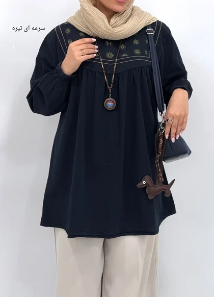 مانتو لینن گلدوزی پونه 1