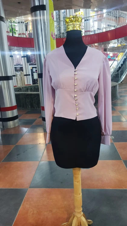 شومیز کراپ پر دکمه