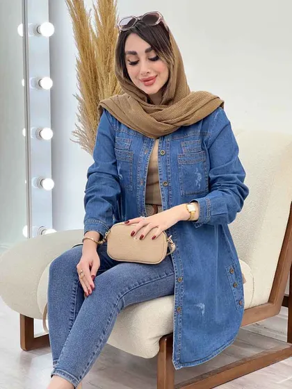 مانتو جین بغل سه دکمه کایلا