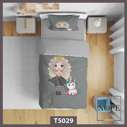 روتختی کودک طرح دختر موفرفری مدل T5029