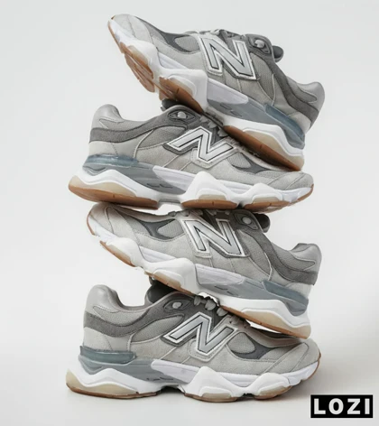 کفش کتانی تمام طوسی زیر سفید NEW BALANCE 9060