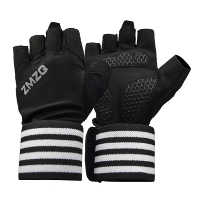 دستکش و مچبند بدنسازی زنانه زد ام زد کیو مدل ZMZQ-404K1208 سفید