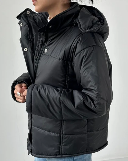 کاپشن کلاهدار کد 130077