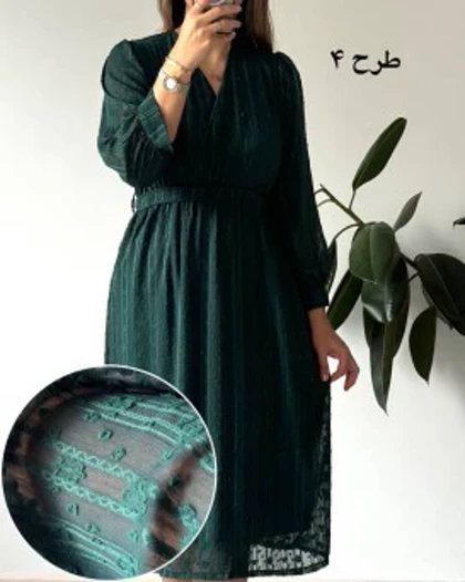 پیراهن حریر سرمه سری 14