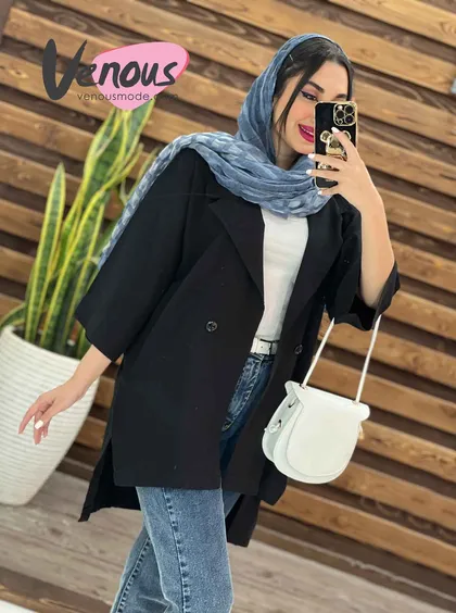 مانتو لینن کتی دو دکمه