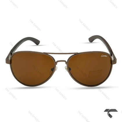 عینک خلبانی مردانه کارتیر CT2851-6 قهوه ای Cartier-9866-G