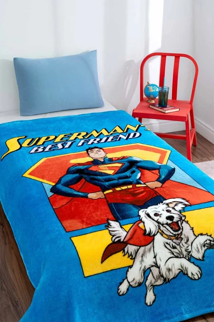پتو یک نفره Özdilek مدل Superman Friends پلی‌استر - چندرنگ