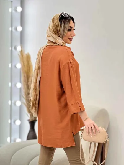 مانتو جلو دکمه بغل چاک