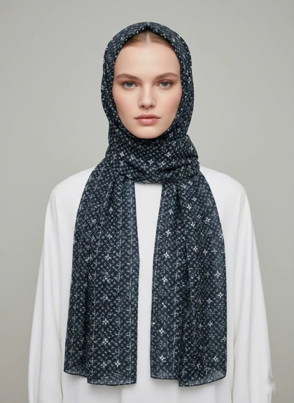 شال منگوله‌دار نخی