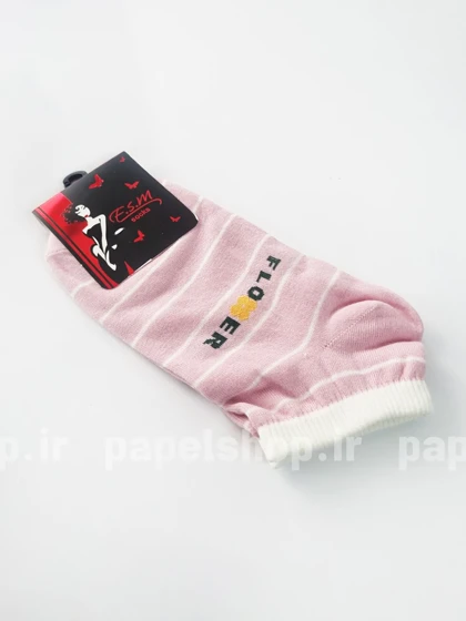 جوراب مچی نخ پنبه طرح گل