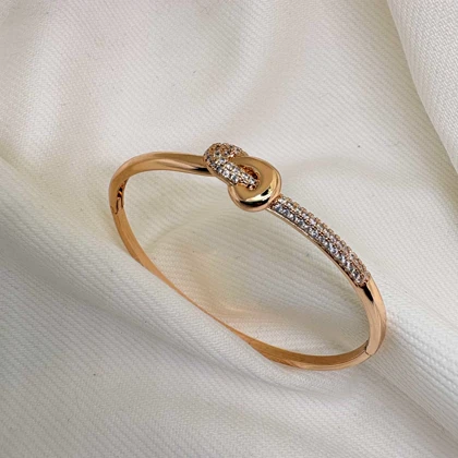 بنگل ژوپینگ طرح «پیوند ابدی» | قفل‌دار با تزئینات برلیان اتمی