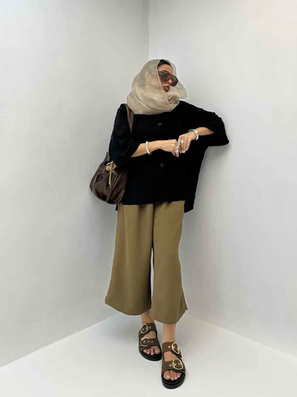 شومیز آستین دکمه