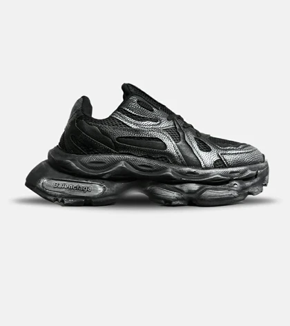 کفش کتانی مردانه و زنانه مشکی خاکستری Balenciaga مدل 7020