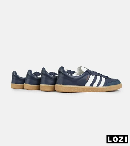 کفش کتانی مردانه و زنانه سرمه ای سفید ADIDAS Samba مدل 7302