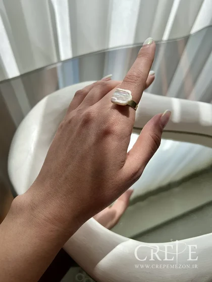 انگشتر صدف باروک طبیعی