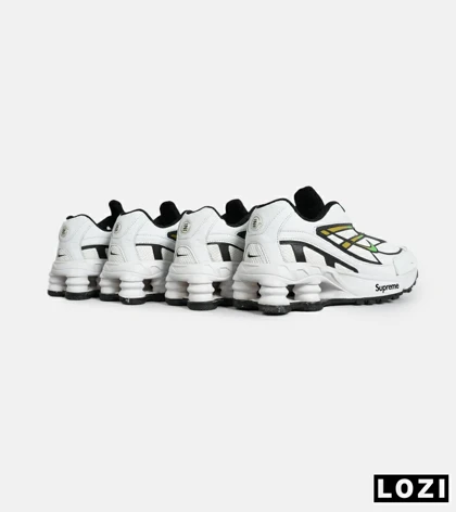 کفش کتانی مردانه سفید سبز نایک NIKE x SUPREME shox ride 2
