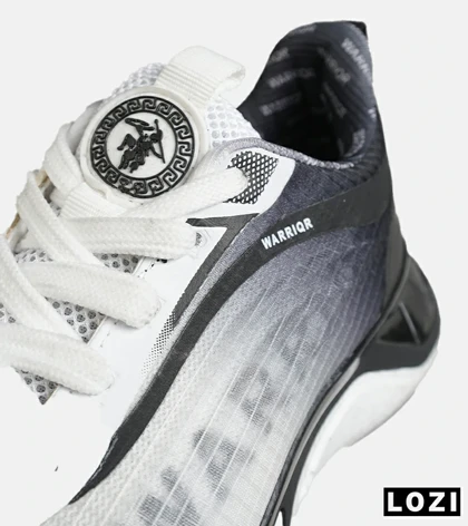 کفش کتانی ورزشی مشکی سفید Warrior Sneakers مدل 7851