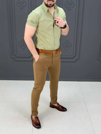 پیراهن کوتاه 040132 ZARA سبز