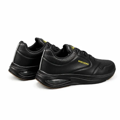 کفش کتانی رانینگ مردانه اسکیچرز زیره کپسولی مشکی SKECHERS
