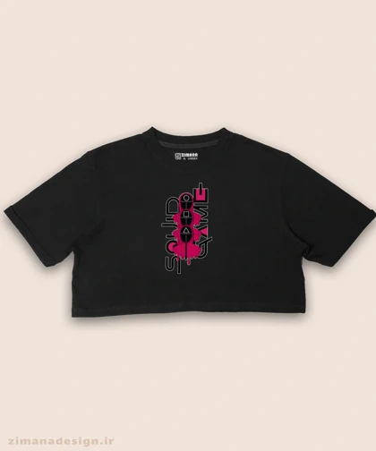 کراپ زنانه طرح اسکویید گیم کد 1048