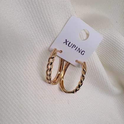 گوشواره ژوپینگ مدل «حلقه زنجیری» (بیضی) | بافت کارتیر در قابی متفاوت