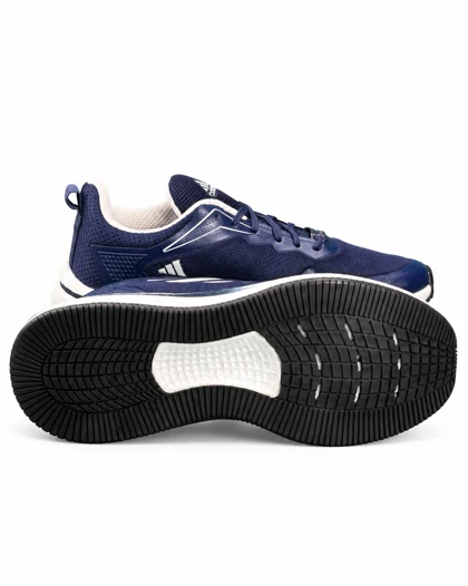 کفش کتانی مردانه بزرگ پا مدل آدیداس زیره بست سرمه ای سفید ADIDAS
