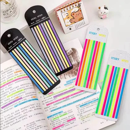 ست ایندکس و هایلایتر استیک نوتی بلند sticky strips