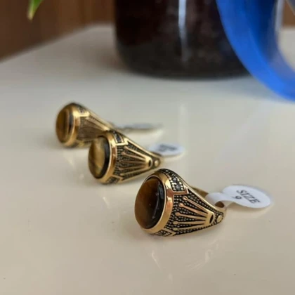 انگشتر استیل رنگ ثابت مردانه کد tw10015