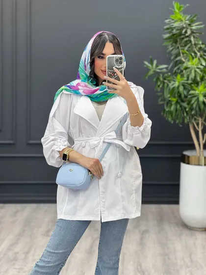 مانتو آستین کش ژیله دار