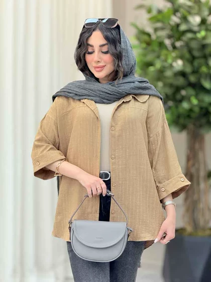 شومیز سر آستین دو دکمه
