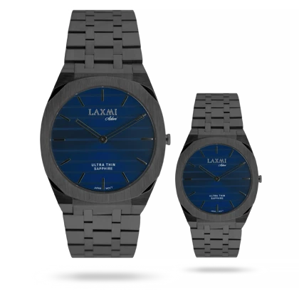 ساعت مچی ست لاکسمی بند استیل نقره ای کد Laxmi 8574/7