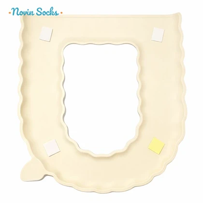 روکش فومی توالت فرنگی کد 5583(نارنجی کرم گل و پنجه)