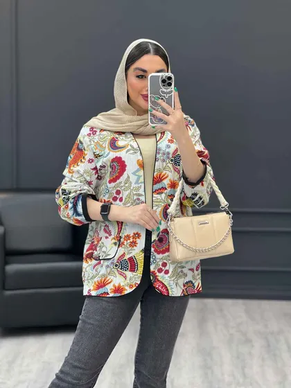مانتو کوک دوزی گل‌دار