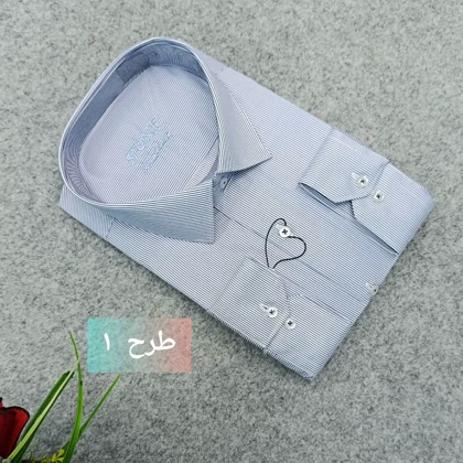 پیراهن استین بلند مردانه _ طرح راه راه قواره کلاسیک