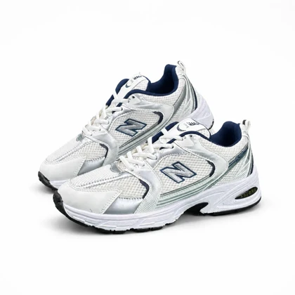 کفش کتانی مردانه مدل نیوبالانس530 سفید سرمه ای New BALANCE530