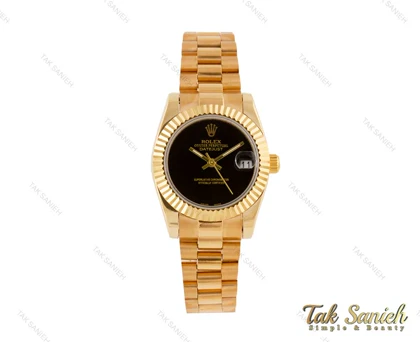 ساعت رولکس زنانه طلایی مدل دیت جاست Rolex-3621-L