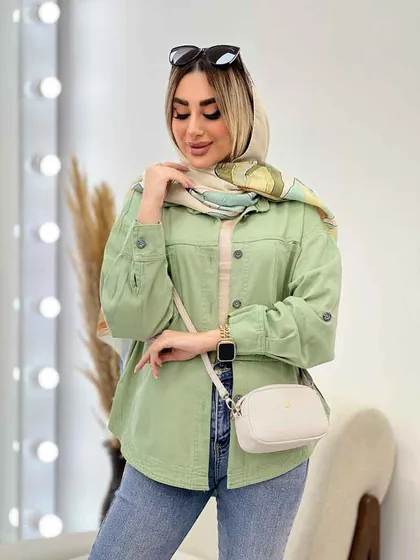 مانتو کتان دو جیب پشت پیله