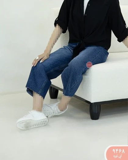 شلوار جین کراپ بگ 9468