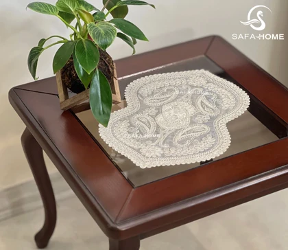 رومیزی عسلی تک طرح بته جقه