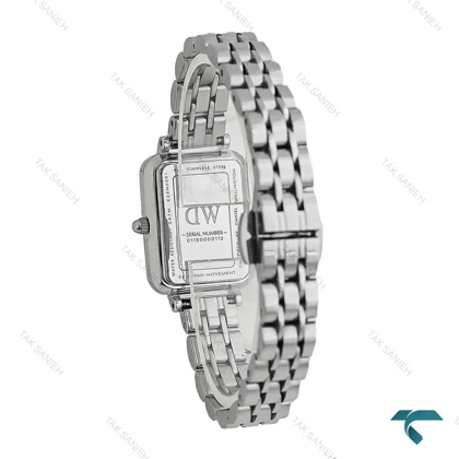 ساعت زنانه دنیل ولینگتون مستطیلی سیلور صفحه طوسی DW-8023-L