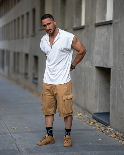 رکابی ورزشی وست NIKE نیم زیپ سفید