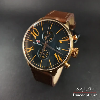 ساعت مچی مردانه اورجینال موتور ژاپن برند مینی فوکوس سه موتور مدل Mf0135G.02 بند چرم
