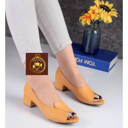 صندل پاشنه 3سانت جلو باز مدل ملیکا